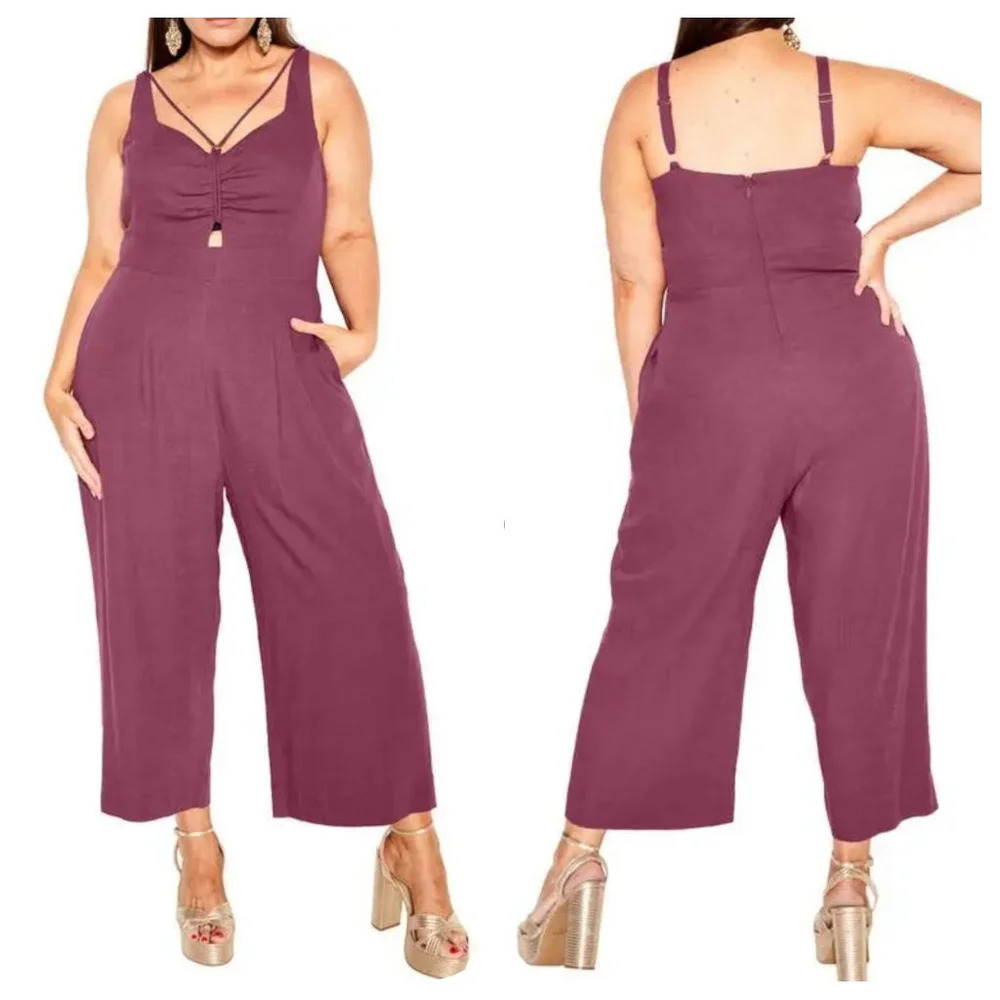 City Chic Purple Jumpsuit